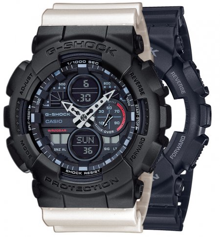 G-SHOCK SET GA-140-1A1ER + BEZEL 10358741 + PASEK 10395227