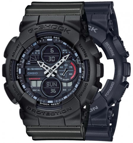 G-SHOCK SET GA-140-1A1ER + BEZEL 10358741 + PASEK 10467764