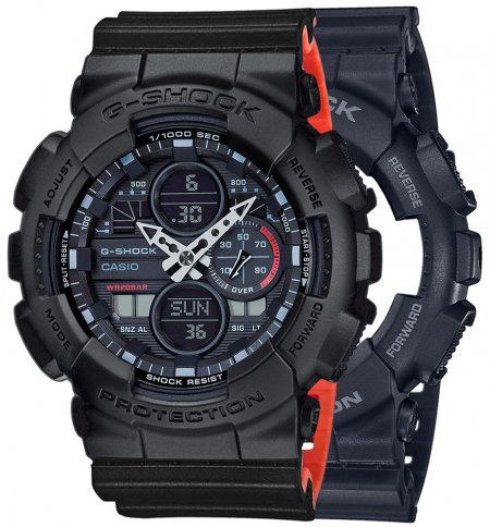G-SHOCK SET GA-140-1A1ER + BEZEL 10358741 + PASEK 10577142