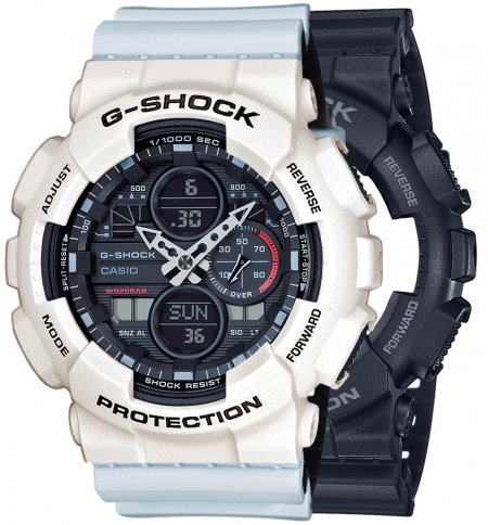 G-SHOCK SET GA-140-1A1ER + BEZEL 10395292 + PASEK 10527469