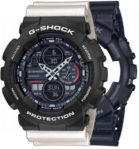 G-SHOCK SET GA-140-1A1ER + BEZEL 10508136 + PASEK 10395227