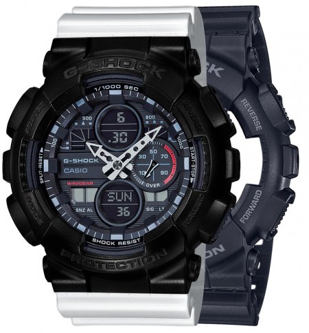 G-SHOCK SET GA-140-1A1ER + BEZEL 10523429 + PASEK 10347710
