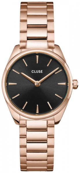 Cluse Mini Steel, Black, Rose Gold Colour CW11703