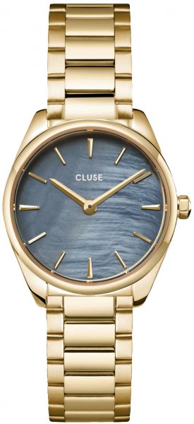 Cluse Watch Steel, Blue Pearl, Gold Colour CW11707