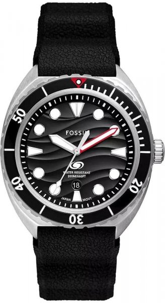 Fossil BREAKER Black Silicone Strap 42mm FS6062
