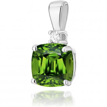 Harf Zawieszka z białego złota z oliwinem 1,00 ct, próba 585 B0006-ZA-AUB-PEG-02-CU