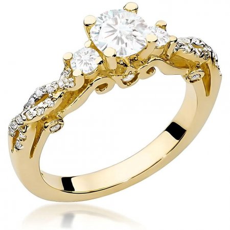 Harf Złoty pierścionek zaręczynowy z brylantami 0,84 ct B0046-PI-AUZ-DIW-02-OK