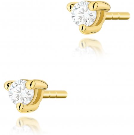 Harf Złote kolczyki z brylantami 0,08 ct B0070-KO-AUZ-DIW-02-OK