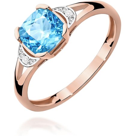 Harf Pierścionek z różowego złota z topazem Swiss 1,10 ct, próba 585 B0080-PI-AUR-TOB-02-CU