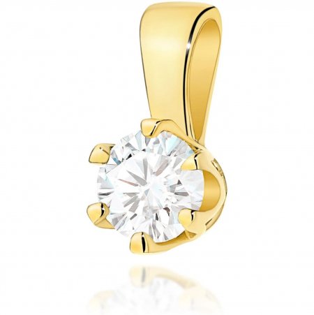 Harf Zawieszka z żółtego złota próby 585 z diamentem 0,30 ct B0440-ZA-AUZ-DIW-02-OK