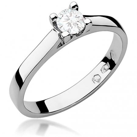 Harf Pierścionek z białego złota próby 375 z diamentem 0,20 ct B0442-PI-00-DIW-08-OK