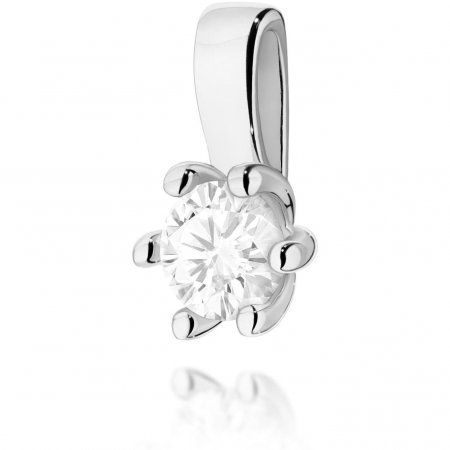 Harf Zawieszka z białego złota próby 585 z diamentem 0,15 ct B0444-ZA-AUB-DIW-08-OK