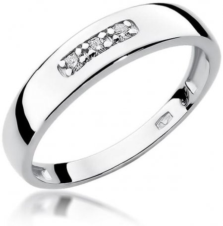 Harf Pierścionek z białego złota obrączka z brylantami 0,05 ct B0470-PI-AUB-DIW-02-00