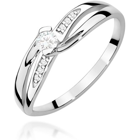 Harf Pierścionek z białego złota 585 z brylantami 0,13 ct B0830-PI-AUB-DIW-02-OK