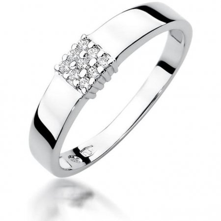 Harf Pierścionek z białego złota 585 z brylantami 0,08 ct B0834-PI-AUB-DIW-02-00