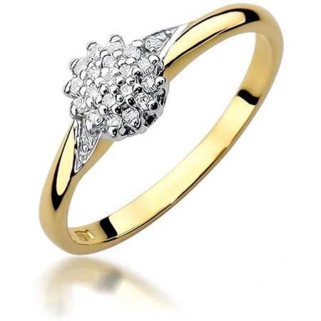 Harf Złoty pierścionek 585 z brylantami 0,11 ct B0838-PI-AUZ-DIW-02-00