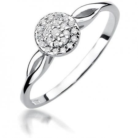 Harf Pierścionek z białego złota 585 z brylantami 0,12 ct B0842-PI-AUB-DIW-02-00