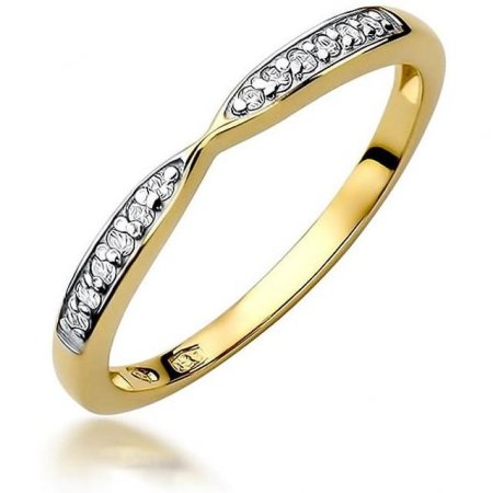 Harf Złoty pierścionek z brylantami 0,10 ct B0850-PI-AUZ-DIW-02-00