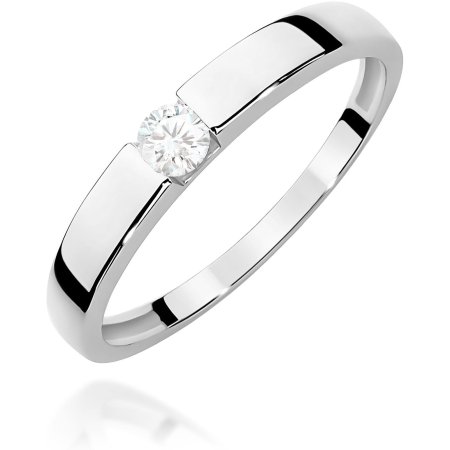 Harf Pierścionek z białego złota z brylantem 0,12 ct B0864-PI-AUB-DIW-02-OK