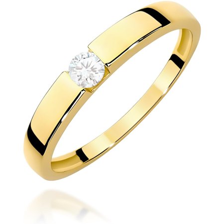 Harf Złoty pierścionek z brylantem 0,12 ct, próba 585 B0864-PI-AUZ-DIW-02-OK