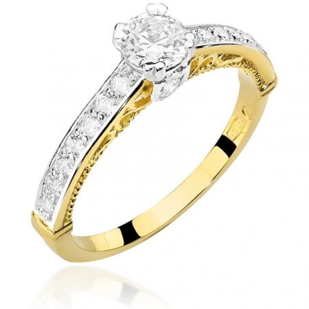 Harf Złoty pierścionek z brylantami 0,56 ct, próba 585 B0878-PI-AUZ-DIW-02-OK