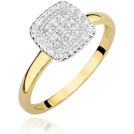 Harf Złoty pierścionek z brylantami 0,13 ct, próba 585 B0896-PI-AUZ-DIW-02-00