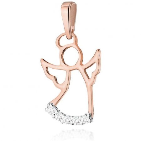 Harf Zawieszka z różowego złota z diamentami, próba 585 B1008-ZA-AUR-DIW-02-00