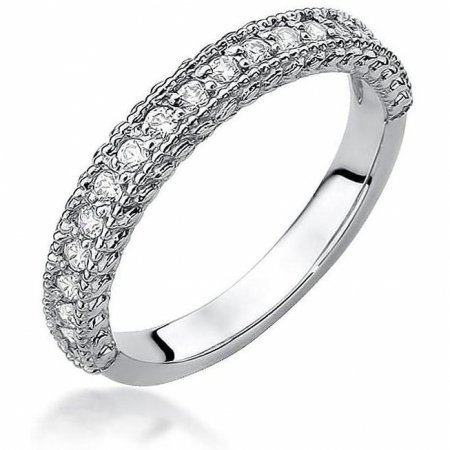 Harf Pierścionek z białego złota z diamentami, próba 585 B1014-PI-AUB-DIW-02-00