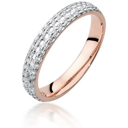 Harf Pierścionek z różowego złota z diamentami, próba 585 B1044-PI-AUR-DIW-02-00