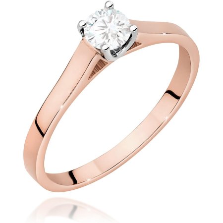 Harf Pierścionek z różowego złota z diamentem 0,40 ct, próba 585 B1052-PI-AUR-DIW-02-OK