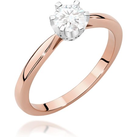 Harf Pierścionek z różowego złota z diamentem 0,50 ct, próba 585 B1078-PI-AUR-DIW-04-OK