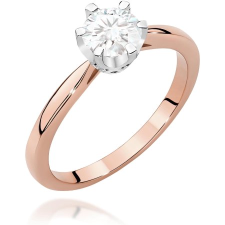 Harf Pierścionek z różowego złota z diamentem laboratoryjnym 0,70 ct, próba 585 B1078-PI-AUR-LDW-06-OK