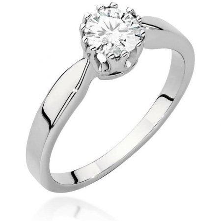 Harf Pierścionek z białego złota z diamentem laboratoryjnym 0,50 ct w ażurowej oprawie B1082-PI-AUB-LDW-04-OK