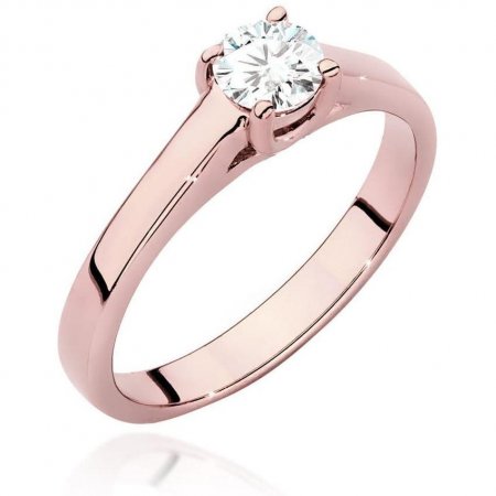 Harf Pierścionek z różowego złota z diamentem 0,40 ct, próba 585 B1088-PI-AUR-DIW-02-OK