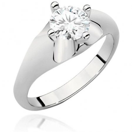 Harf Pierścionek z białego złota z dużym diamentem laboratoryjnym 0,70 ct B1090-PI-AUB-LDW-06-OK