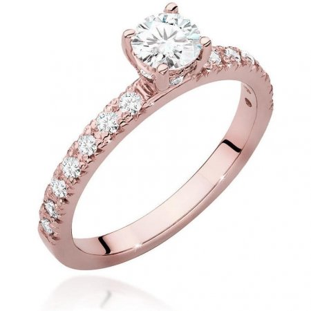 Harf Pierścionek z różowego złota z diamentem 0,40 ct, próba 585 B1092-PI-AUR-DIW-02-OK