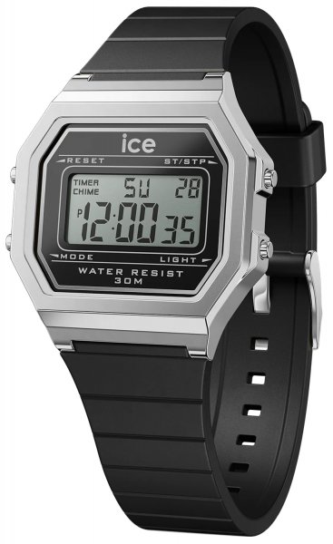 ICE Watch ICE Digit Retro - Black Silver rozm. S ICE.022063