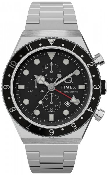 Timex Q Timex Three Time Zone Chronograph 40mm TW2V69800