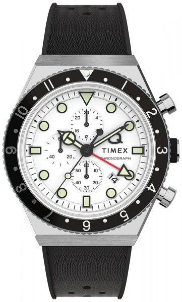 Timex Q Timex Three Time Zone Chronograph TW2V70100