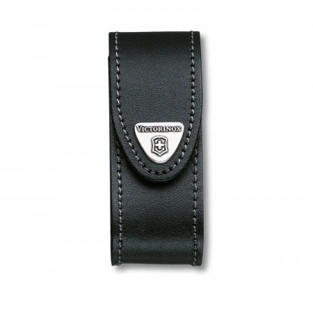 Victorinox Victorinox - Czarne skórzane etui na pasek z zapięciem na haczyk 4.0520.3