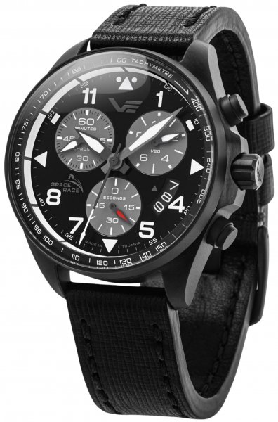 Vostok Europe Space Race Full Black Chrono 6S30-325C744