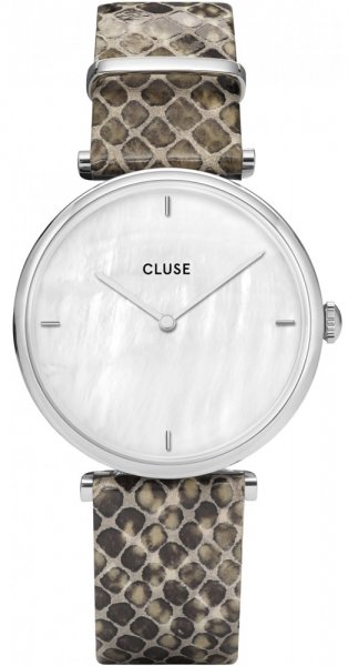 Cluse pasek Silver White Pearl/Soft Grey Python Jungle CL61009